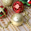 30pcs 6cm Red Green Gold Christmas Bauble Ornaments