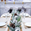 183cm Artificial Christmas Winter Silver White Garland with 20 LED Lights