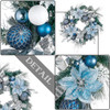 61cm Blue Silver Christmas Wreath