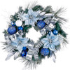 61cm Blue Silver Christmas Wreath