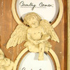 French Shabby Chic Grayish Amber2 Angels 4 Photo Wood Frame