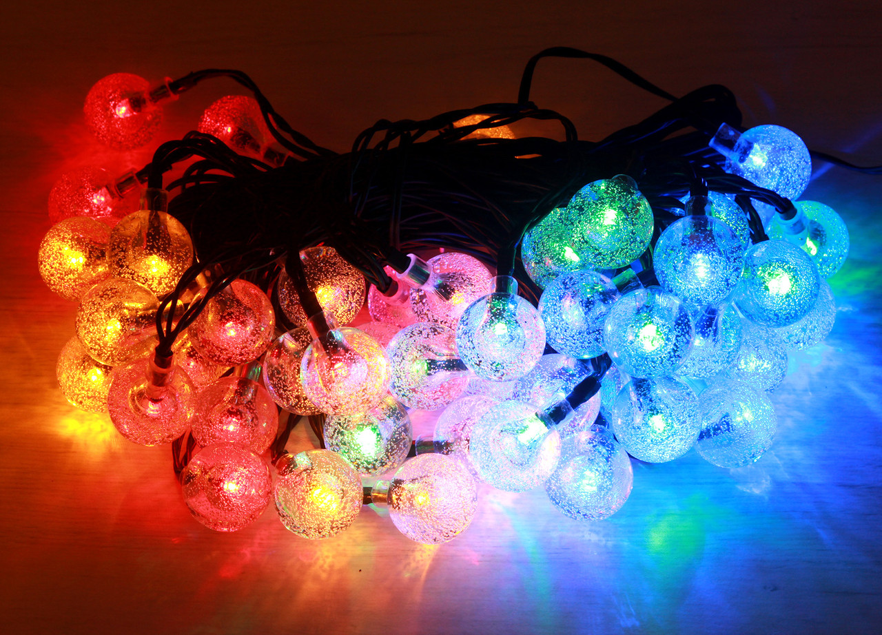 MarSwell 40-LED-Multicolor Licht Weihnachten Solar Power Geklingel-Bell-LED- Schnur-Licht - DE - Laserpointerpro
