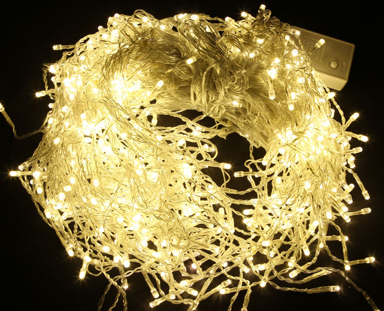 Warm White Icicle Lights VickySun.com - 25M 600 LED Warm White Christmas Icicle Lights with 8