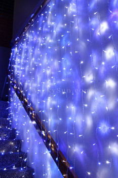 blue led lights big photography organza curtain backdrop