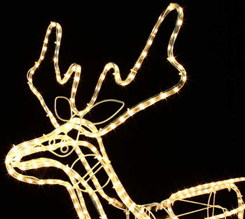 Vickysun Com Animated Large Led White 3d Reindeer Motif Christmas Rope Lights With White Blinking Lights 24v Safe Voltage