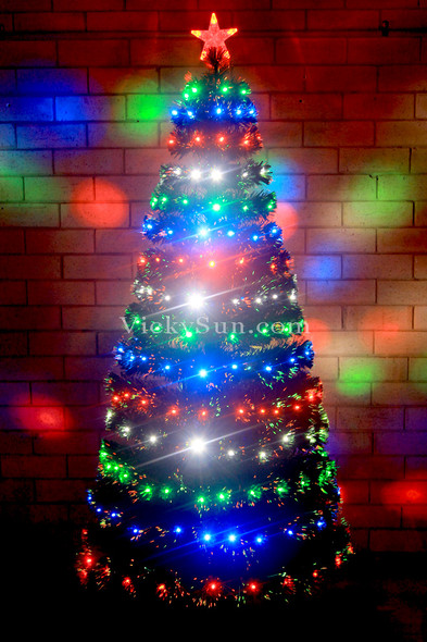 180CM Green Christmas Tree with Multi Colour LED Lights