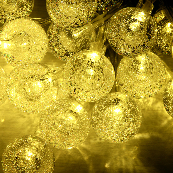 LED warm white bubble ball lights