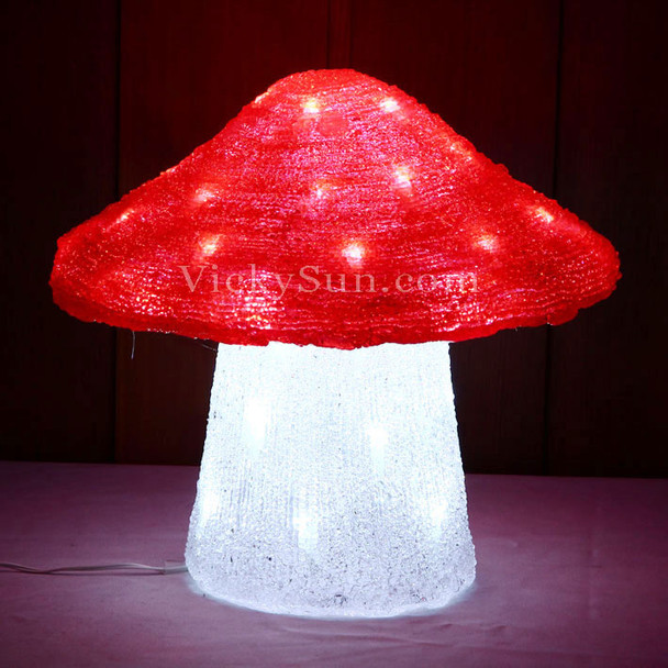 27CM Acrylic One Red Mushroom LED Christmas Lights