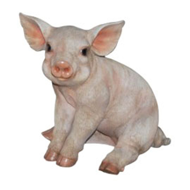 24CM Small Piglet Polyresin Garden and Home Decor