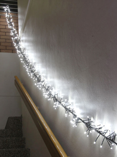 LED White Firecracker Chaser String Christmas Lights 