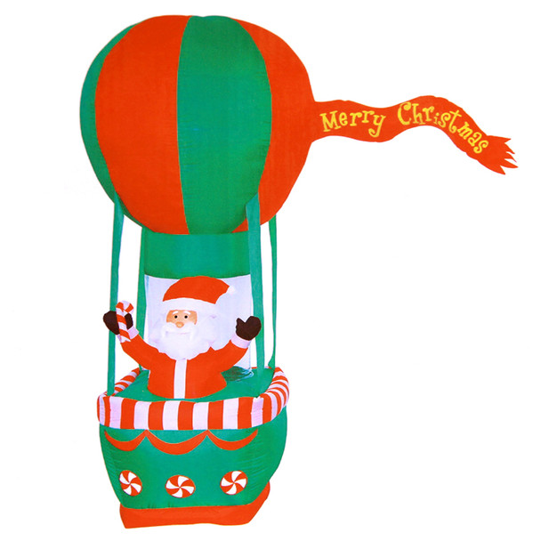 210CM Inflatable Air Blown Santa on Hot Air Balloon