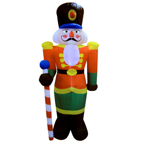240CM Inflatable Air Blow Nutcracker Christmas Display with LED Lights