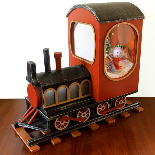 50CM Snowy Train with Music and LED White Lights