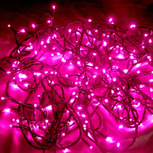 20M 292 LED Pink Christmas Fairy Lights with 8 Functions & Memory (Green Cable)