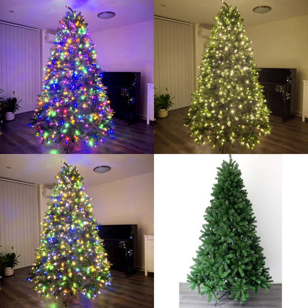 1.8m Norway Spruce Christmas Flip Tree with colour changing lights