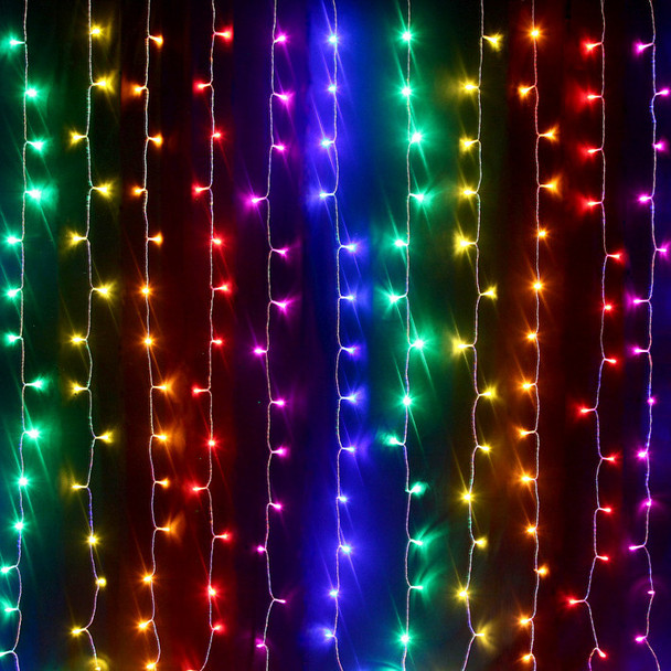 462 LED Multi Colour Curtain Backdrop Fairy Lights with 8 Memory Functions