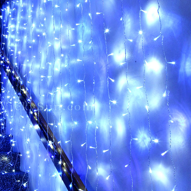 462 LED Blue White Curtain Lights 3M X 3M
