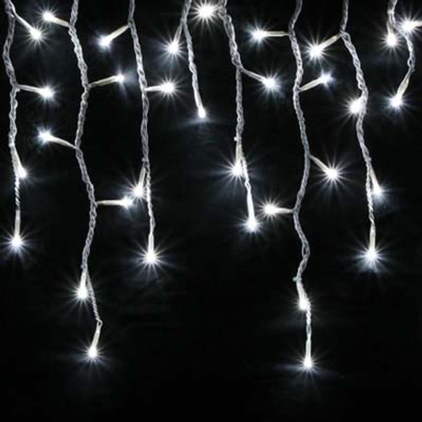 500 LED White Christmas Icicle Lights
