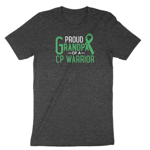 Dark Heather Grey Proud Grandpa of a CP Warrior Cerebral Palsy Awareness T-Shirt