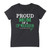 Dark Grey shirt with phrase Proud Mom of a CP Warrior with green ribbon