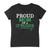 Dark Heather shirt with phrase Proud Mom of a CP Warrior with green ribbon