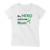 White women's shirt with phrase My Hero Calls Me Mom Cerebral Palsy Awareness with green ribbon