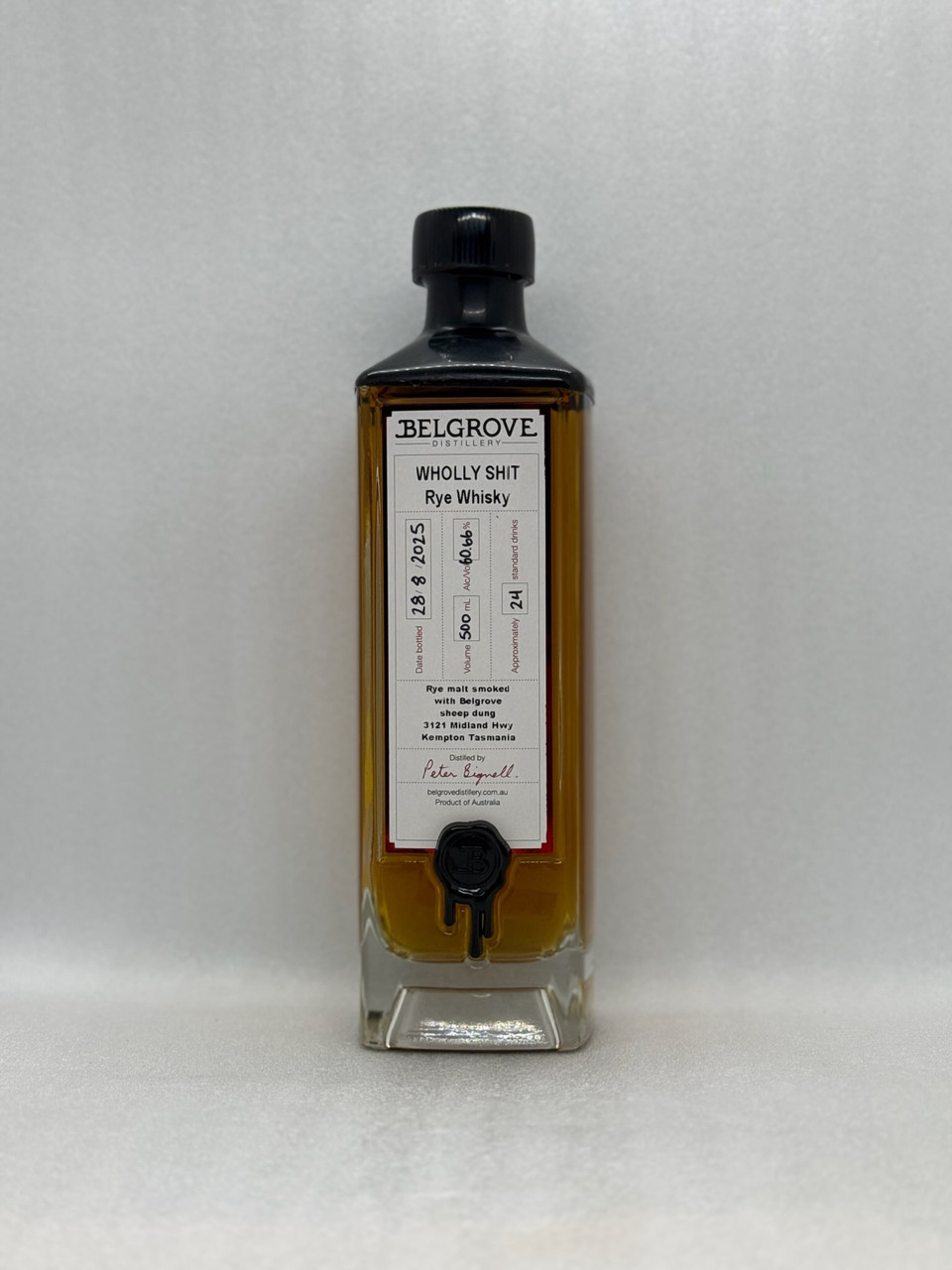 Belgrove Wholly Shit 60.66% Rye whisky 500ml - World Of Whisky