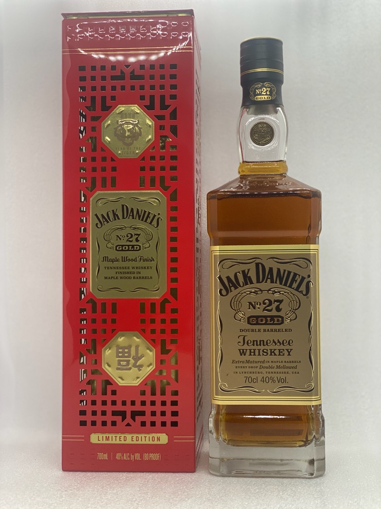 終売品 JACK DANIEL’S NO.27 GOLD 化粧箱付き Jack Daniel's No. 27 Gold 'Double Barreled' Tennessee