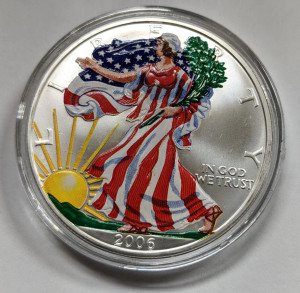 1 oz. Silver American Eagle (Colorized) 1 oz. Silver American Eagle (Colorized)