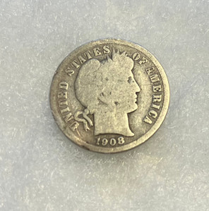1908 Barber Dime