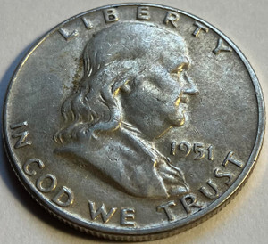 1951 Benjamin Franklin Half Dollar