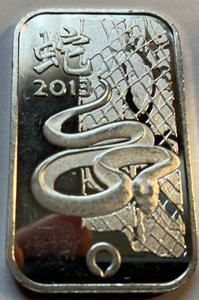1oz. Silver Bar Year of the Snake (2013)