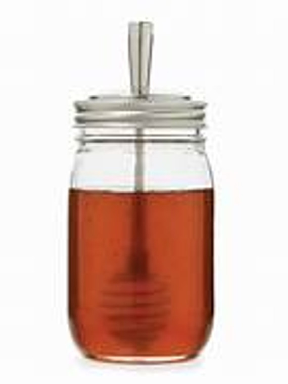 Pure Raw Unpasteurized Unfiltered Honey from Perris CA 16 oz mason jar.