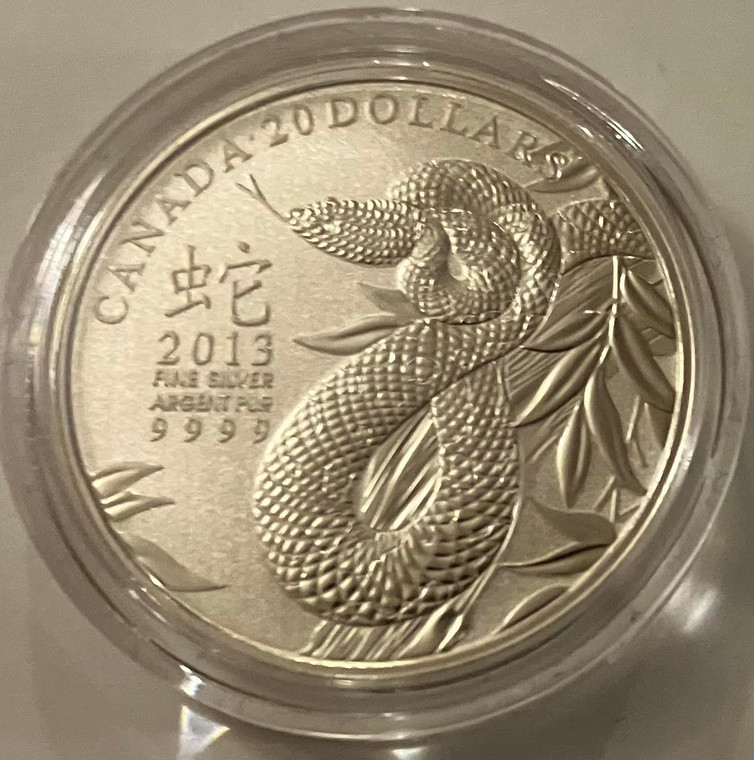 1/4 oz. Silver $20 Year of the Snake (2013)