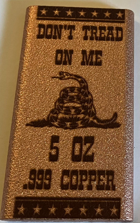 5 oz. Copper bar "Don't Tread on Me"