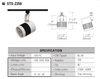 STS-2350 120V and 220V-230VLED Track Head Track Lighting