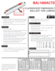 BAL1400ACTD   1400 Lumen Emergency Fluorescent Ballast, AC Output with Time Delay