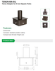 6" Square Pole Top Tenon Adapter