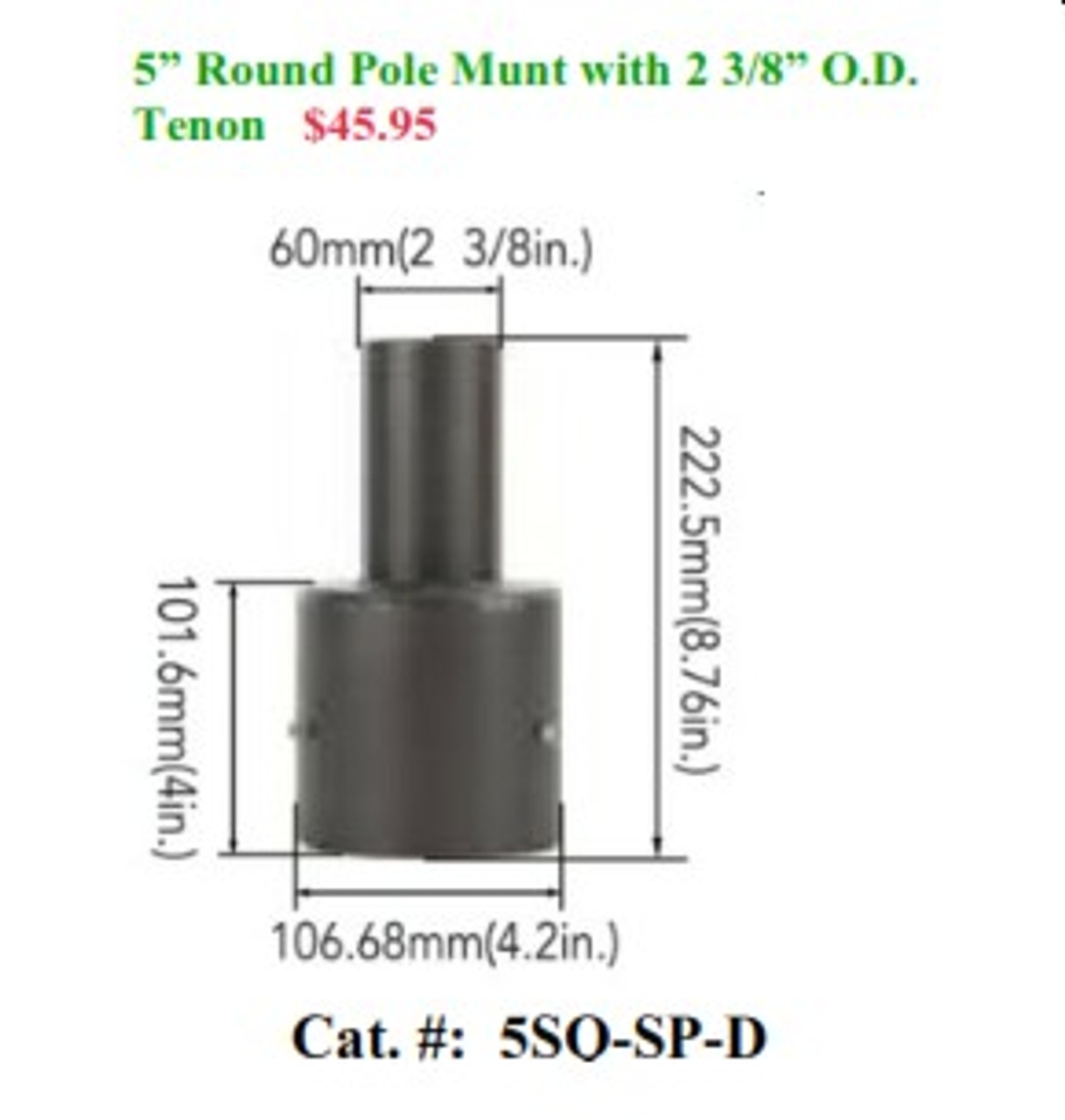 5S0-SP-D-R  5" Round Pole Mount Adapter