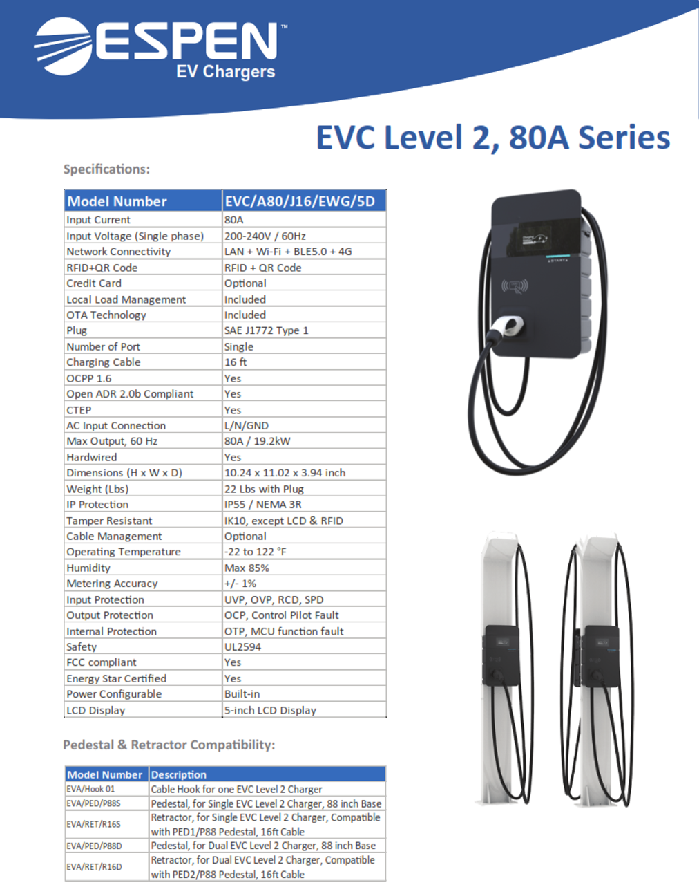 Level 2 Fleet – 80A, Fast Commercial Usage EV Charger