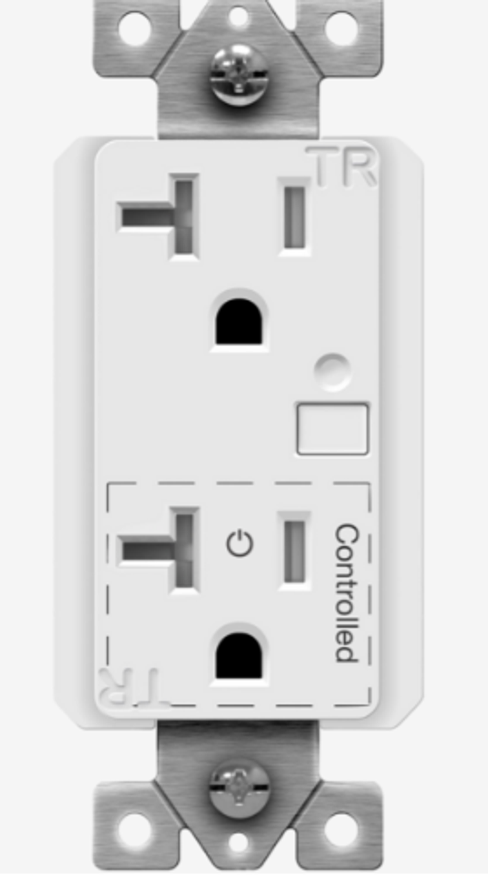 The controlled receptacle features an internal relay for switching the plug load on/off according to the sensor’s occupancy or vacancy detection. It should be installed to control outlets used for task lighting, monitor, flat screen TV, and non-essential equipment in private offices, conference rooms, open offices, lunch rooms and break rooms and other areas in commercial buildings.