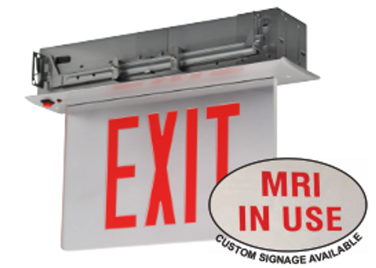 Recessed Edglit Aluminum Exit Sign