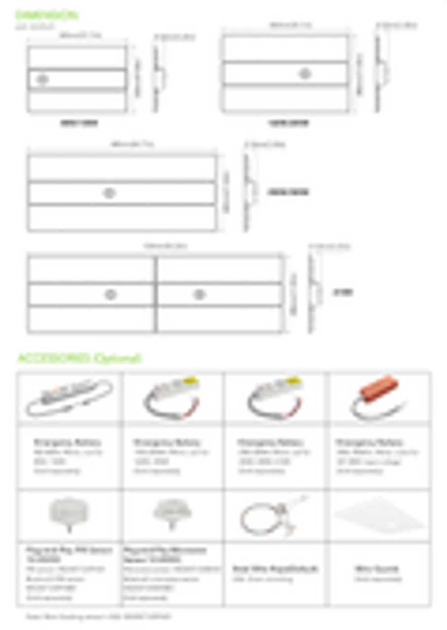 80W to 410 Watts, Wattage Selectable Linear LED High Bay