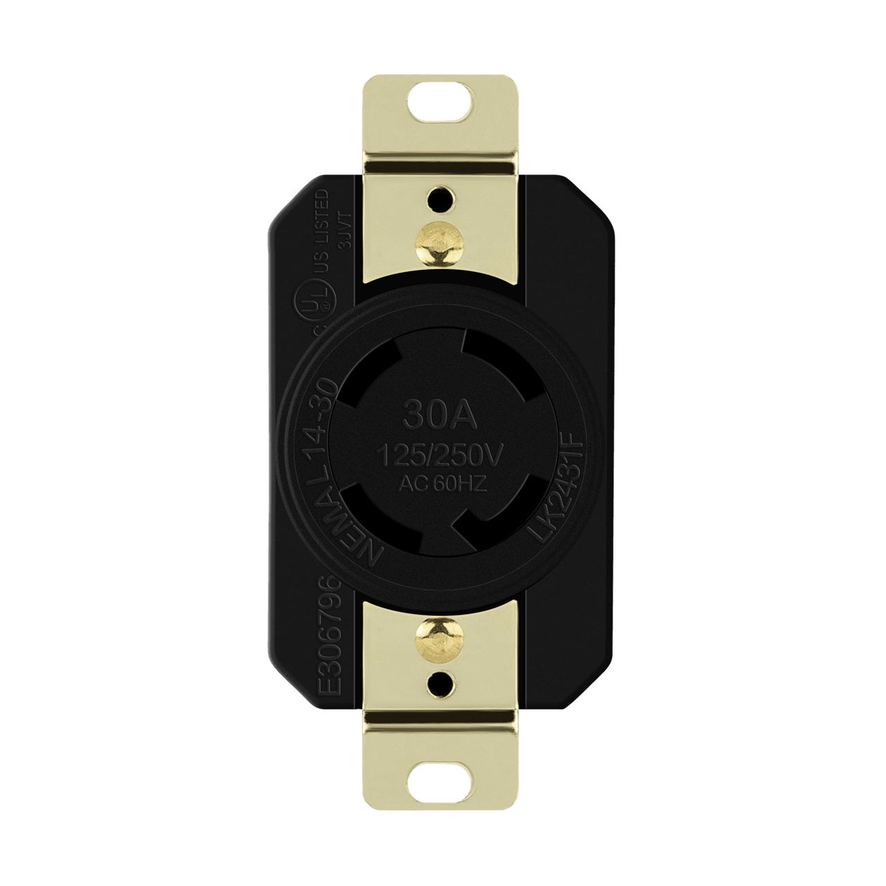 • 3-Pole, 4-Wire, Grounding
• Clearly marked rating, NEMA configuration, and approval listings on device face
• 2-year warranty
• Model Number: 66490