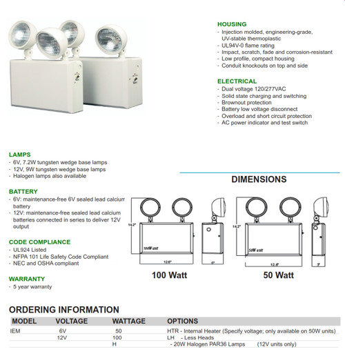 IEM-njection molded, engineer grade UV stable thermoplastic Heavy duty construction Impact, scratch, fade and corrosion-resistant UL94V-0 flame rating Conduit mount knockout on side and top of housing