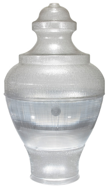 Polycarbonate Clear with 8″base and Type V Light Distribution

Dimensions:

Diameter 15 3/4″
Height 27-1/16″
Base 8″


Features:

High impact strength
Shatter proof
Glasslike appearance
Lightweight (75% lighter than glass)
Excellent light transmission
UV Stabilized
Reduces vandalism