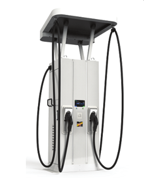  
Simultaneously 2 DC charging
Multi-standard: CCS and CHAdeMO
Network or standalone operation
User authentication
Optional cable management accessories
Support smart charging and load balancing
Efficiency > 94%
PF > 0.99 (APFC)
7-inch LCD screen with user friendly interface
OCPP 1.6 JSON
IK10 (Not including screen and RFID module)
IP55
Customization available