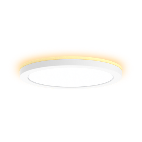 7" Round Surface Mount with Back Light

• 5 selectable color temperature
• Suitable for use in wet locations
• Smooth deep dimming to 10%
• Energy Star and ETL certified
• Metal trim with white finish