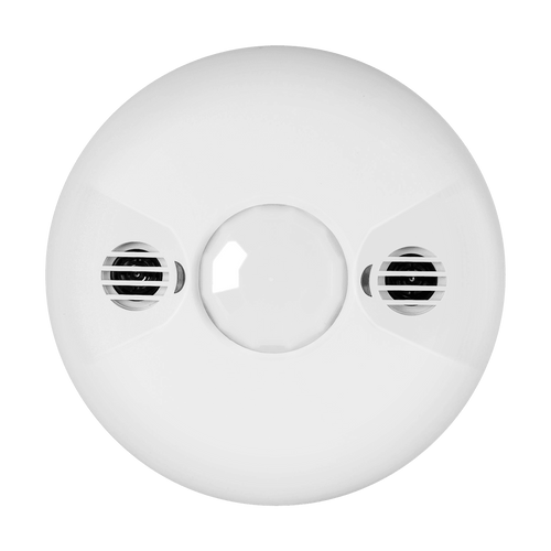 • Voltage: 24 VDC
• Current Consumption: 20 mA
• Coverage: 360°,
• PIR Coverage: 1200 sq. ft.
• Ultrasonic Coverage: 1000 sq. ft.
• Model Number: MDC-50L