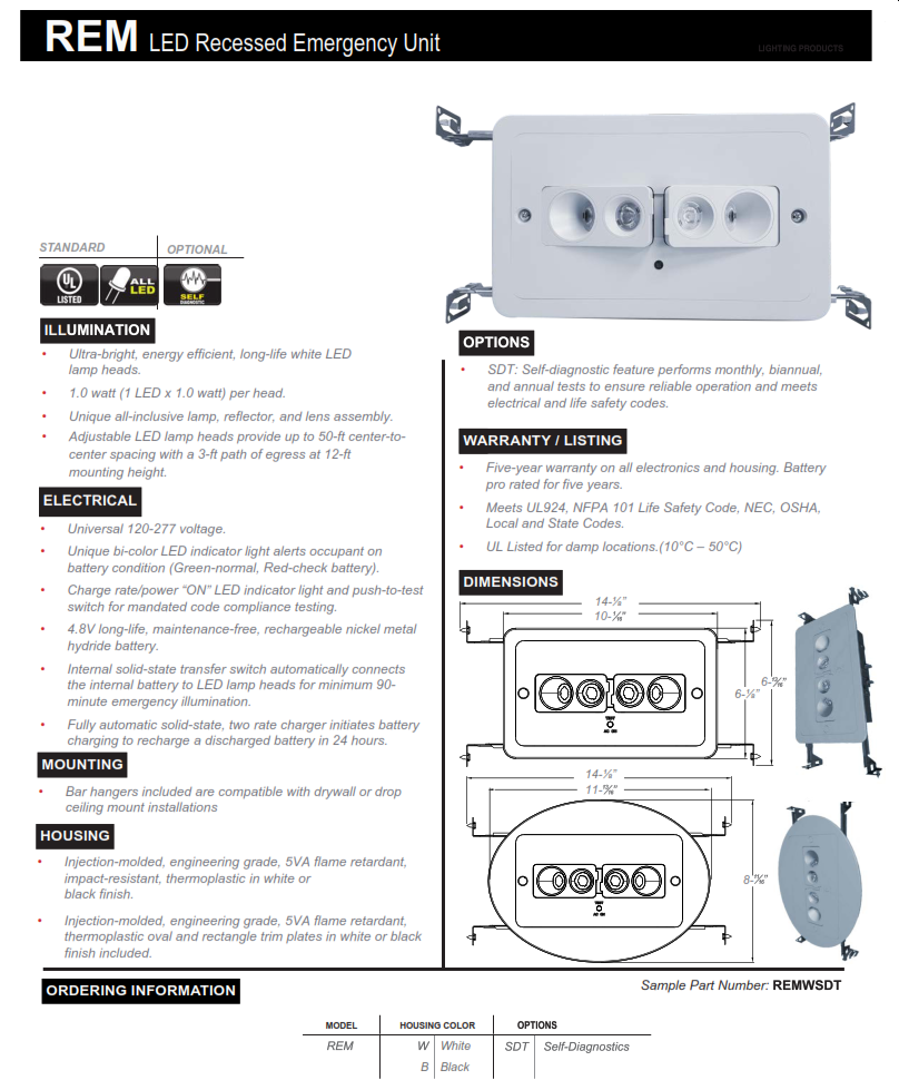 LEDR-1, Best Lighting, Emergency Lighting